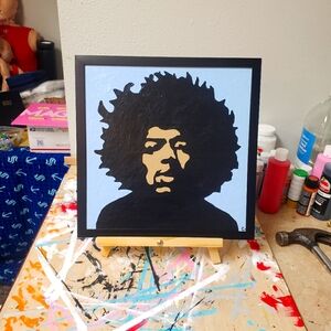 Jimi Hendrix Cool Blue 12" x 12"